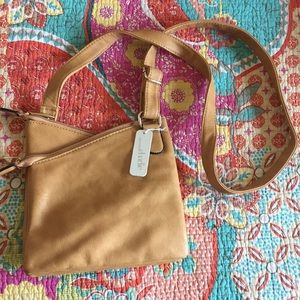 Beige crossbody bag by Charming Charlie